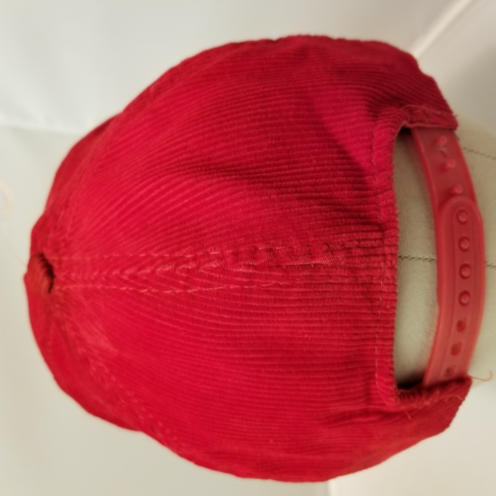 Vintage Desert Storm VICTORY WElcome HOME TROOPS Corduroy SnapBack Strap Red Hat - Picture 2 of 14